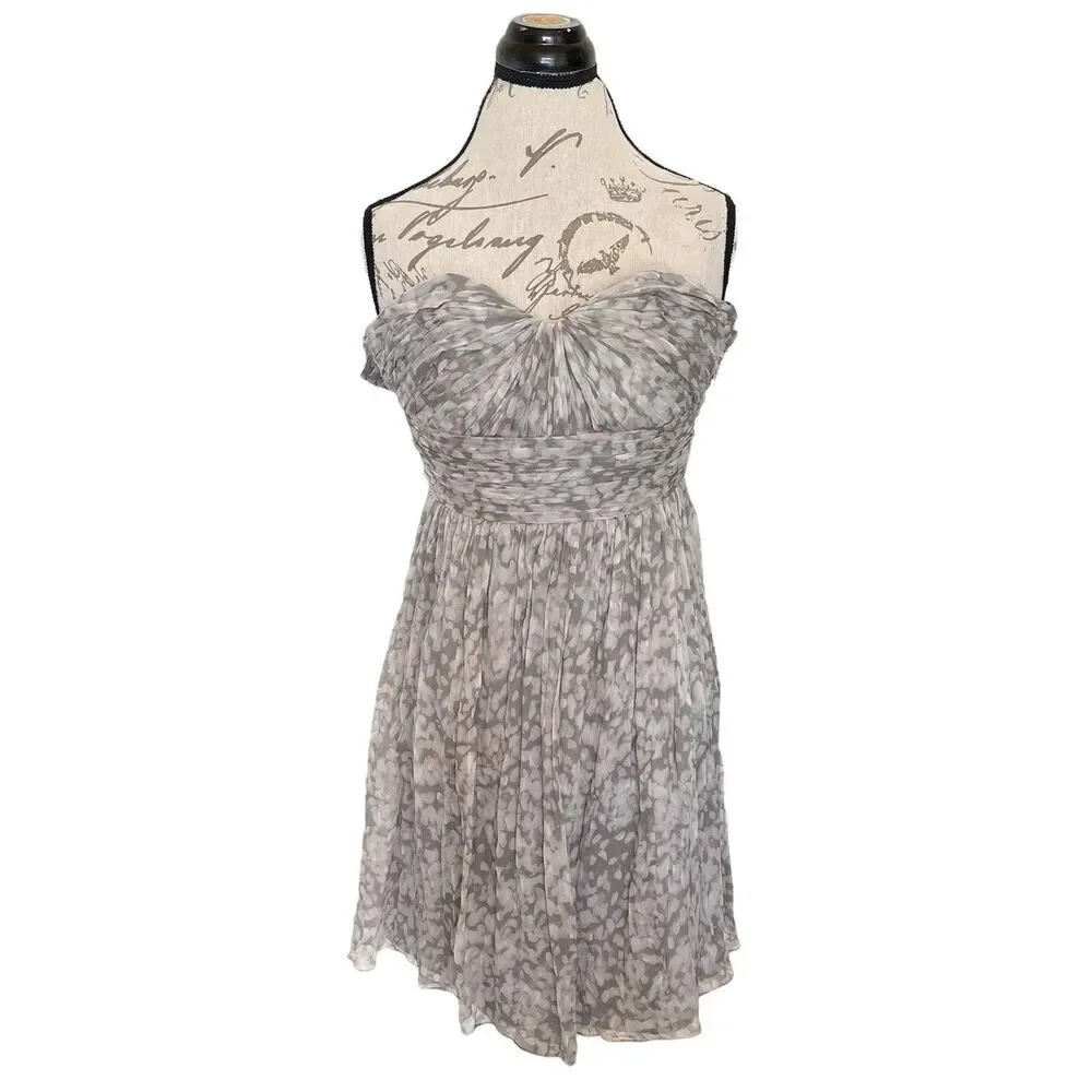 J.Crew Delia Dress Sz 00 Silk Strapless Sweetheart Wedding Guest Cocktail Bride